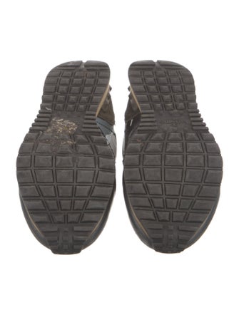 Valentino Rockstud Accents Suede Sneakers