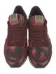 Valentino Leather Colorblock Pattern Athletic Sneakers