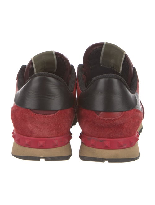 Valentino Leather Colorblock Pattern Athletic Sneakers