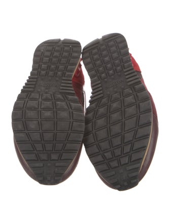 Valentino Leather Colorblock Pattern Athletic Sneakers