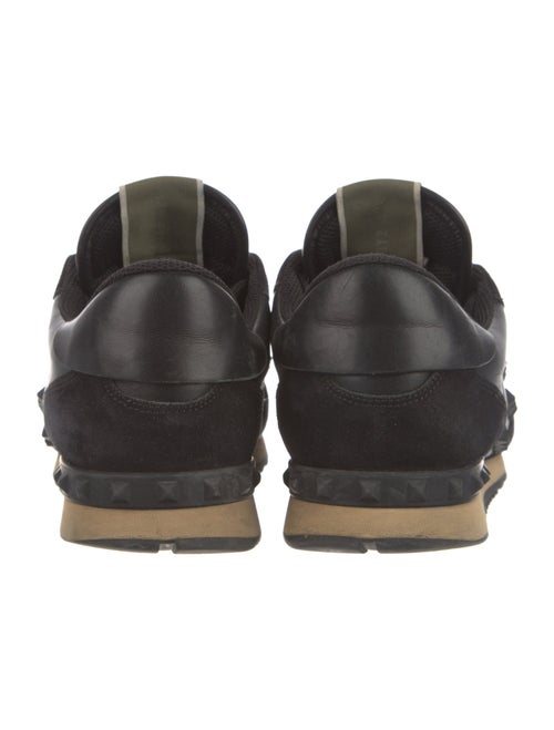 Valentino Rockstud Accents Leather Sneakers