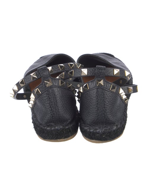 Valentino Rockstud Accents Leather Espadrilles