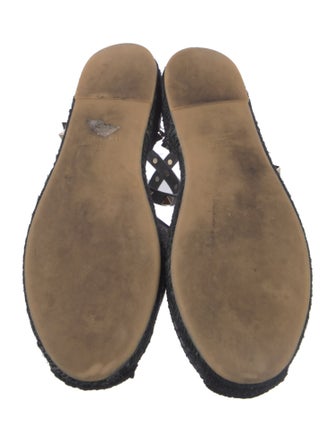 Valentino Rockstud Accents Leather Espadrilles