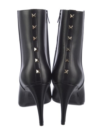 Valentino Rockstud Accents Leather Boots