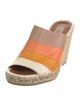 Valentino Leather Colorblock Pattern Espadrilles