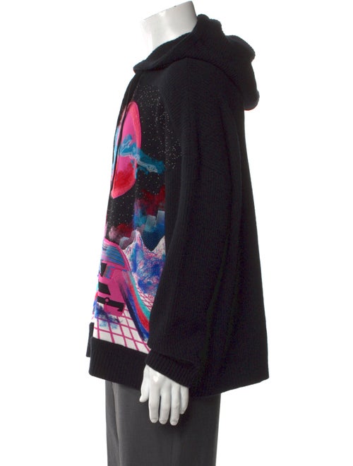 Valentino Virgin Wool Graphic Print Hoodie