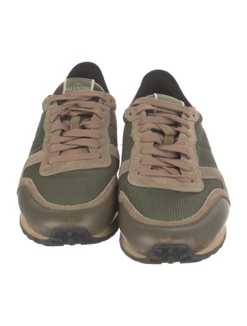 Valentino Rockstud Accents Colorblock Pattern Sneakers