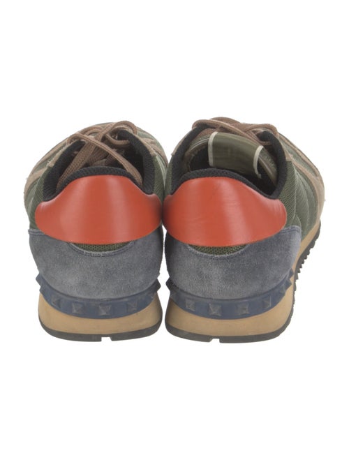 Valentino Rockstud Accents Colorblock Pattern Sneakers