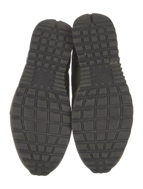 Valentino Rockstud Accents Colorblock Pattern Sneakers