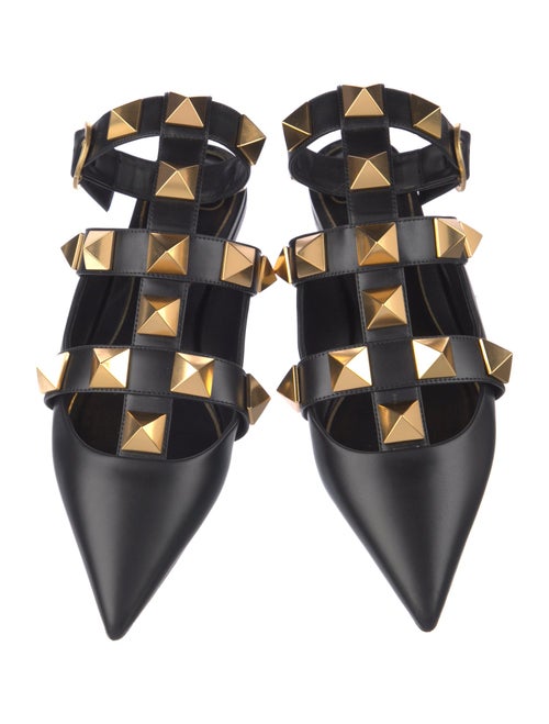 Valentino Rockstud Accents Leather Mules