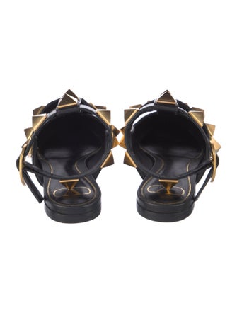 Valentino Rockstud Accents Leather Mules