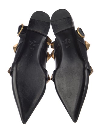 Valentino Rockstud Accents Leather Mules