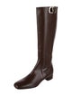 Valentino Rockstud Accents Leather Riding Boots