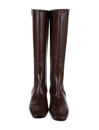 Valentino Rockstud Accents Leather Riding Boots