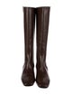 Valentino Rockstud Accents Leather Riding Boots