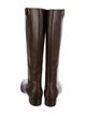 Valentino Rockstud Accents Leather Riding Boots