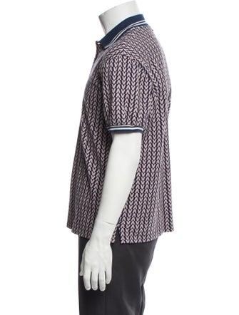 Valentino Printed Crew Neck Polo Shirt