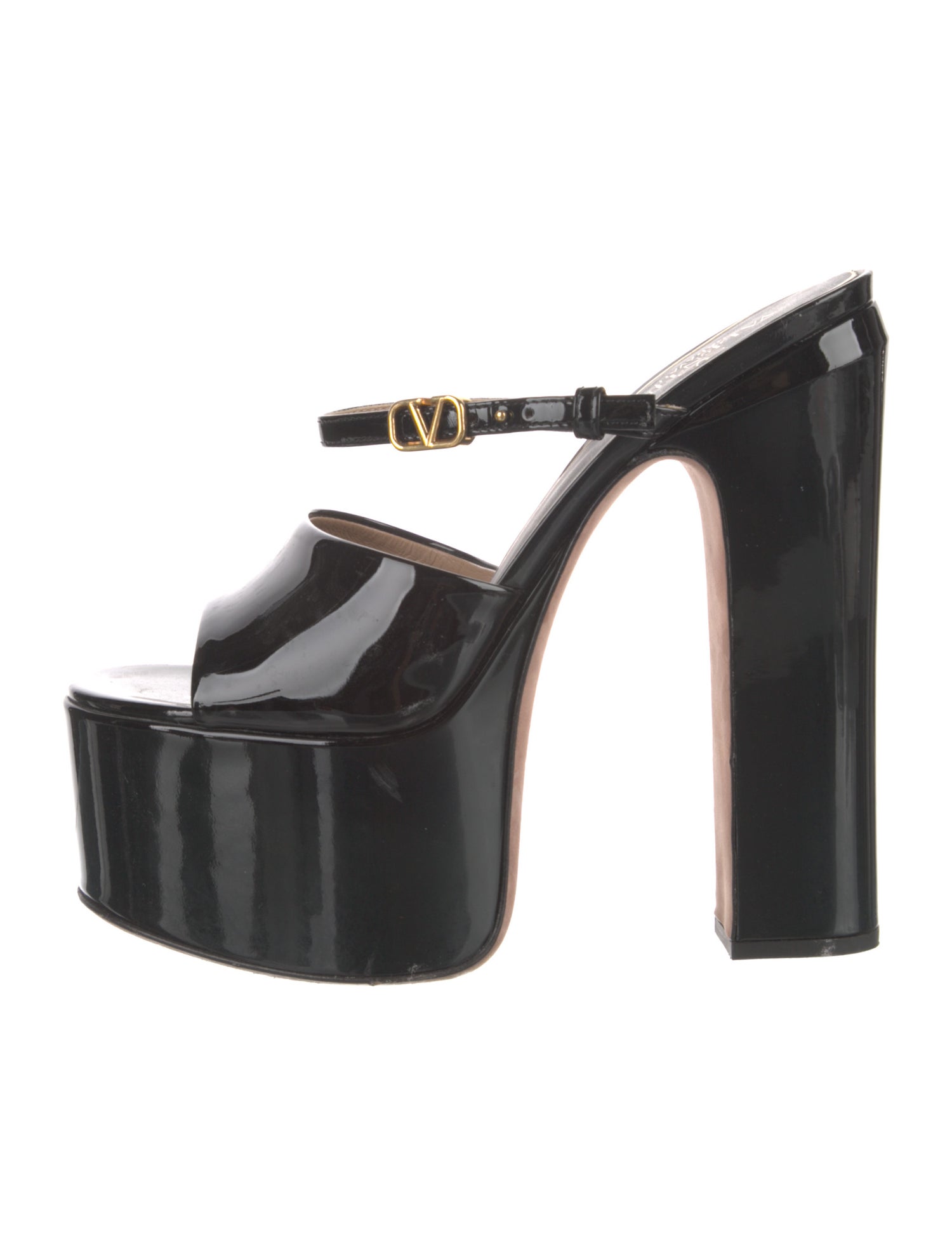 Valentino Patent Leather Slides