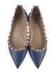 Valentino Rockstud Accents Leather Ballet Flats