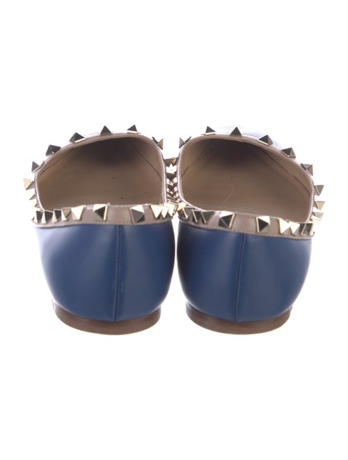 Valentino Rockstud Accents Leather Ballet Flats