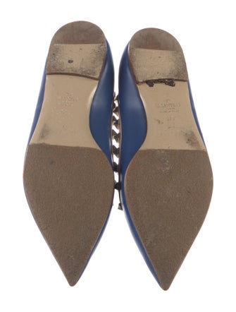Valentino Rockstud Accents Leather Ballet Flats