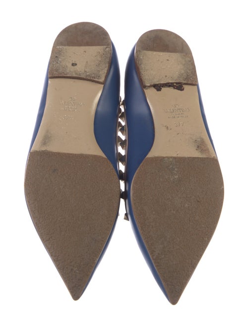 Valentino Rockstud Accents Leather Ballet Flats