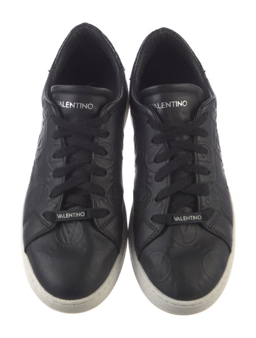 Valentino Rockstud Accents Leather Sneakers