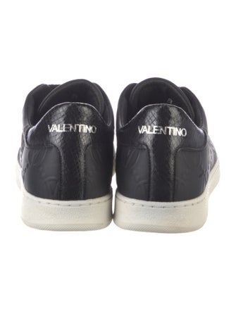 Valentino Rockstud Accents Leather Sneakers