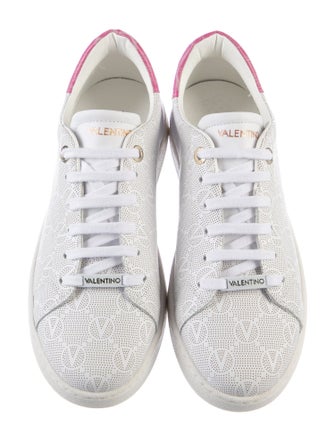 Valentino Leather Patterned Sneakers
