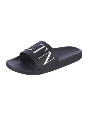 Valentino Rubber Graphic Print Slides