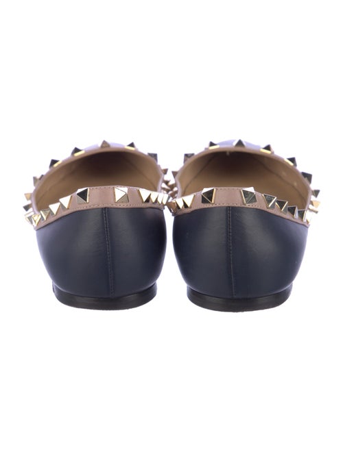 Valentino Rockstud Accents Leather Ballet Flats