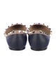 Valentino Rockstud Accents Leather Ballet Flats