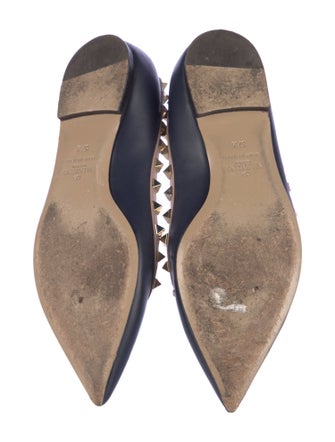 Valentino Rockstud Accents Leather Ballet Flats
