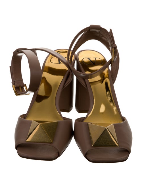 Valentino Rockstud Accents Leather Sandals