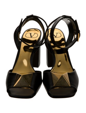 Valentino Rockstud Accents Leather Sandals