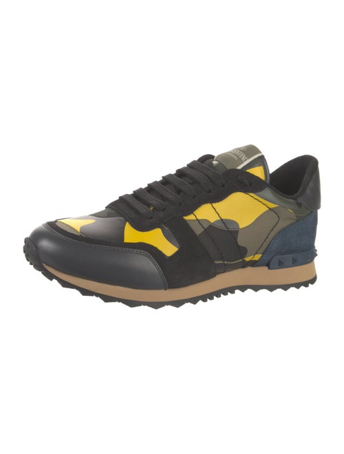Valentino Rockstud Accents Leather Athletic Sneakers