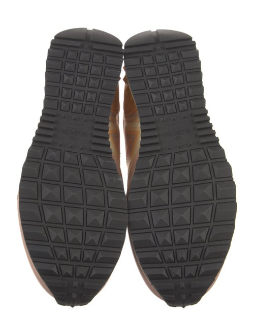 Valentino Rockstud Accents Leather Athletic Sneakers