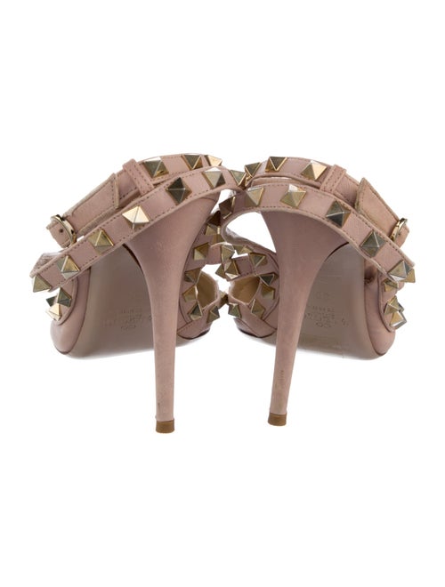 Valentino Rockstud Accents Patent Leather T-Strap Pumps