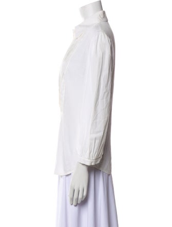 Valentino Three-Quarter Sleeve Button-Up Top