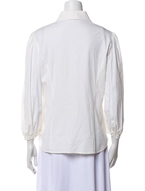 Valentino Three-Quarter Sleeve Button-Up Top