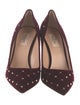 Valentino Rockstud Accents Velvet Pumps