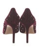Valentino Rockstud Accents Velvet Pumps