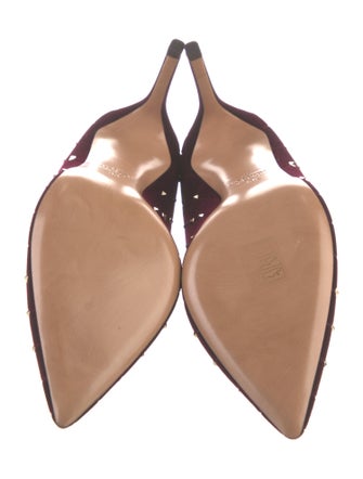 Valentino Rockstud Accents Velvet Pumps