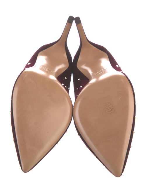 Valentino Rockstud Accents Velvet Pumps