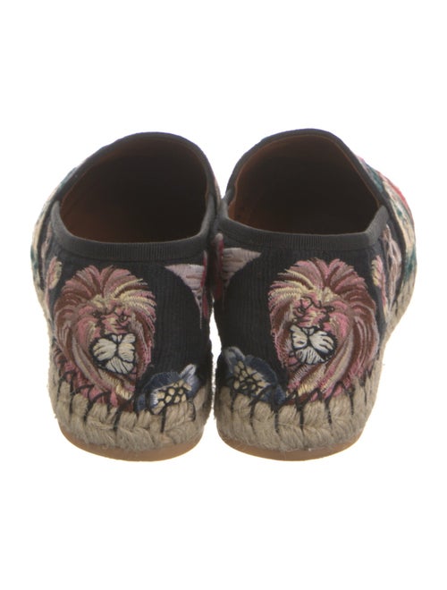 Valentino Floral Print Embroidered Accent Espadrilles
