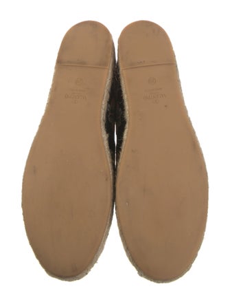 Valentino Floral Print Embroidered Accent Espadrilles