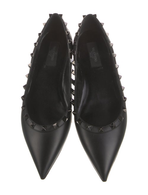 Valentino Rockstud Accents Leather Ballet Flats