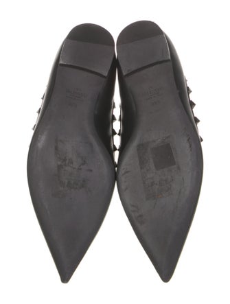 Valentino Rockstud Accents Leather Ballet Flats