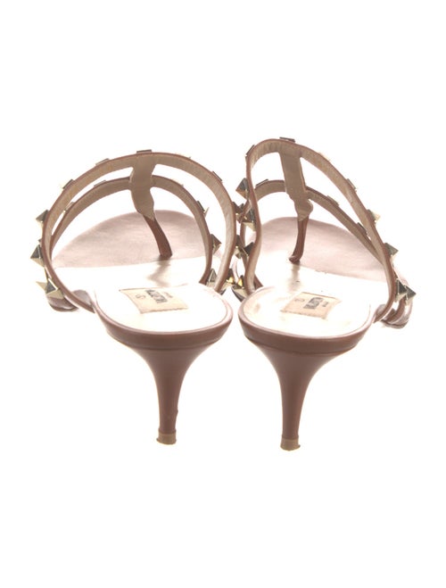 Valentino Rockstud Accents Leather Slides