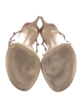 Valentino Rockstud Accents Leather Slides